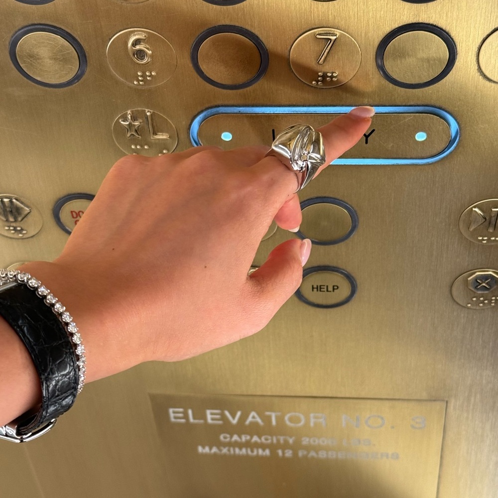 Silver original MACHA studio ring from New York.